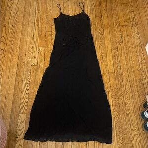 White see through embroidered slip dress